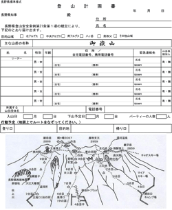 登山計画書